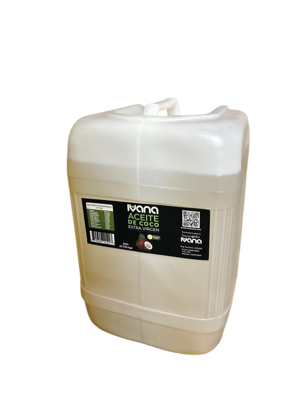 Ivana Tanque de Aceite de coco extra virgen 25lt (E)