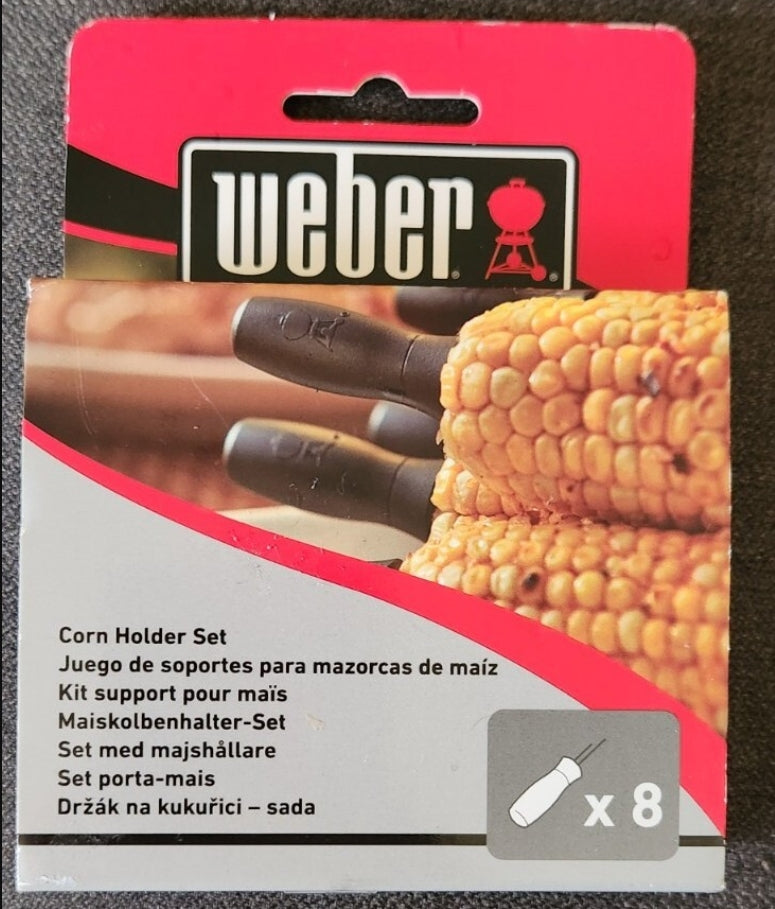 Weber  Juego de soporte para mazorcas de maiz. 8 unidades (A)