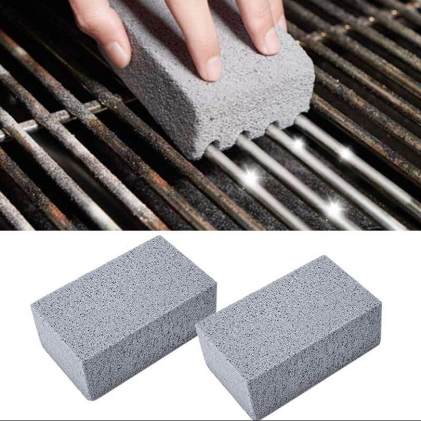 Grill-Brick Ladrillo limpiador de parrilas,tamaño 8"x4", negro (A)