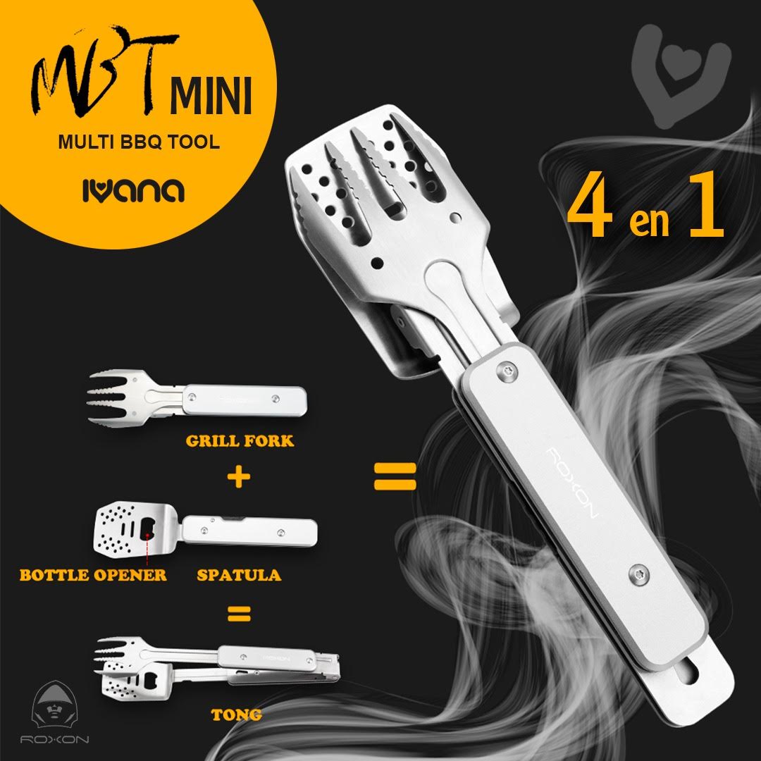 Roxon Pinza multiusos 4en1 para barbacoa (E)
