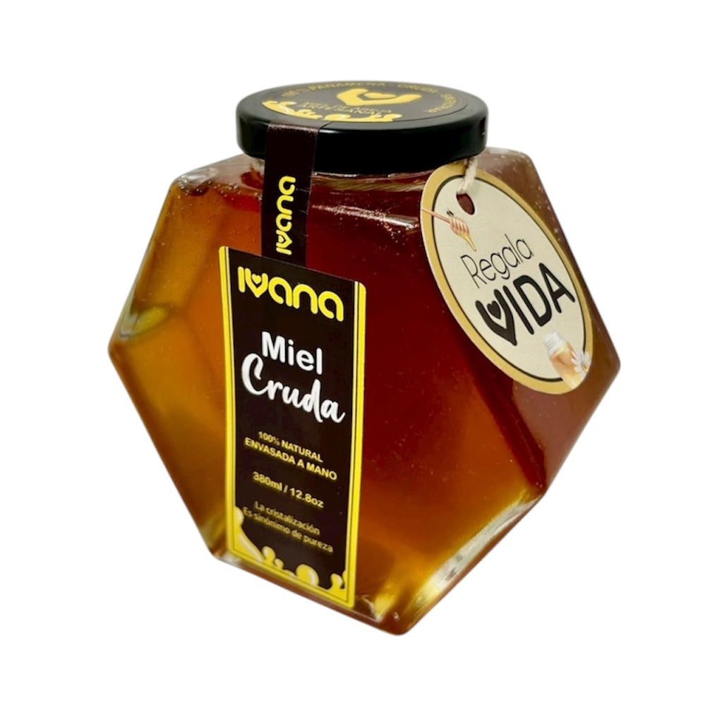 Ivana Miel de abeja 100% artesanal, cruda y sin filtrar 380ml (E)