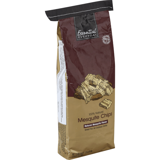 Essential Mesquite chips 100% natural 179 cu in (2,933 cu cm) rm-0416