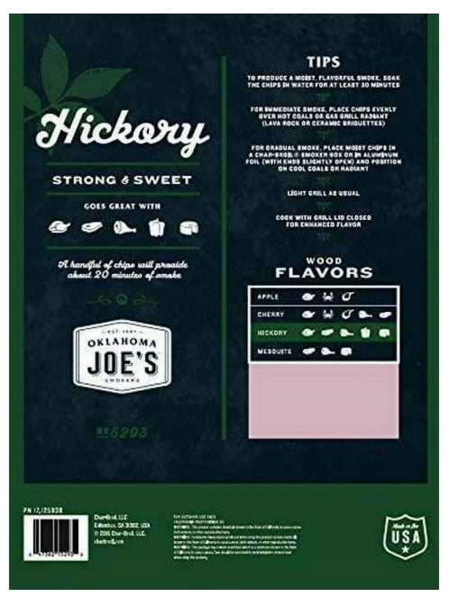 Oklahoma Joe's Smokers Hickory Wood Chips (A)