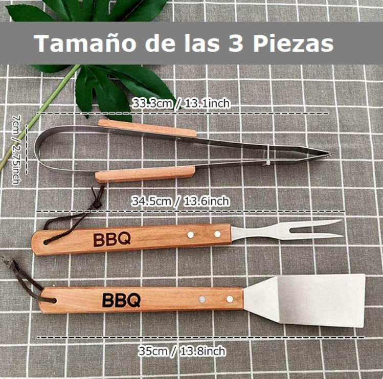 BBQ - Set parrillero 3 piezas (A)